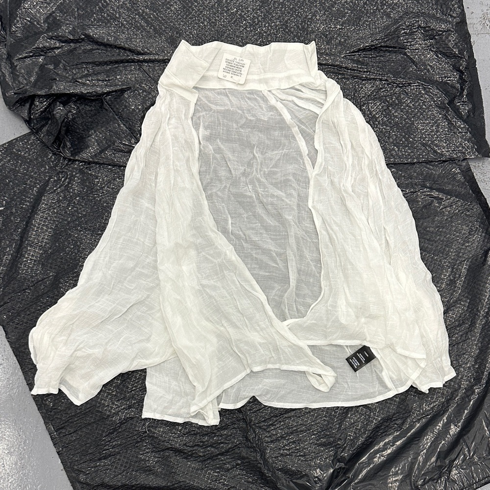 White Sheer Skirt by [Brand]